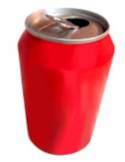 red soda can
